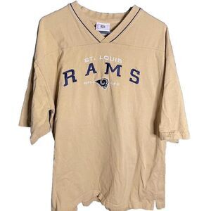 2000's St. Louis Rams Embroidered V Neck T Shirt